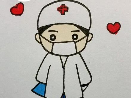 致敬最可爱的人,武汉加油!医生简笔画#武汉加油
