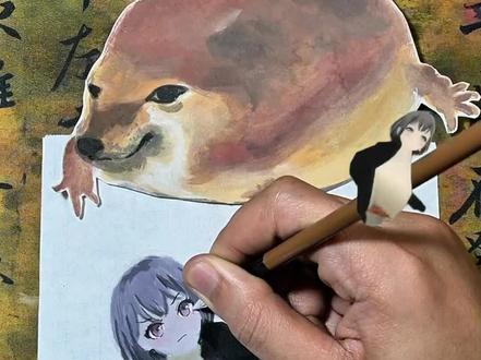 教你画一个企鹅飞踢 #青年创作者成长计划 #凑企鹅 #高松灯 #手绘 #抽象