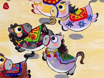2026了,画一个八骏图,祝大家
马年大吉#画画 #装饰画 #丙烯 #八骏图 #2026