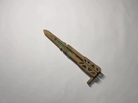 纸板diy蝴蝶刀纸模型#纸模 #手工 #纸板手工