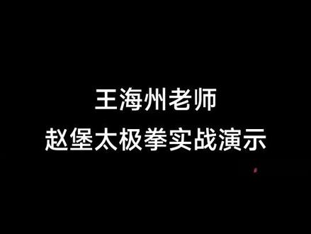 武当赵堡太极拳,王海州老师讲解太极拳实战用法。