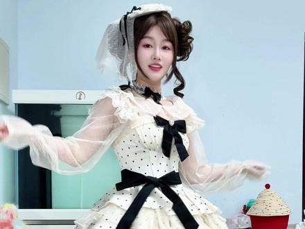 波点卷卷双色测评,以及如何搭配裙撑#洛丽塔 #lolita #lo娘 #lolita日常 #裙撑