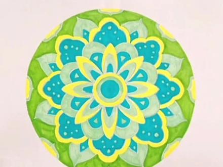 创意圆盘线描画#手工diy #一起学画画 #画画 #手绘