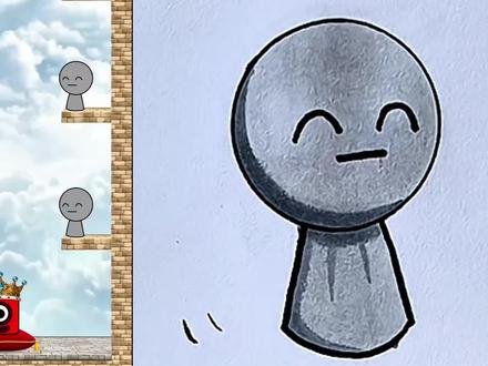 升高就能变身的火柴人。 #简笔画