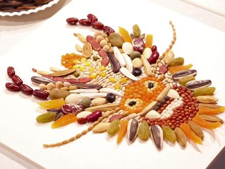 东明粮画《龙行龘龘》#粮画#非遗#乡村振兴