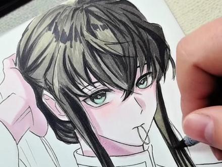 谁能拒绝这么帅的透透#手绘 #时透无一郎 #梅森尼斯马克笔 #鬼灭之刃 #梅森尼斯masonnice