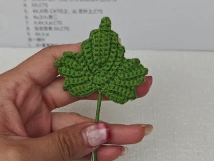 葫芦叶钩织教程#钩针编织 #七彩葫芦车挂 #教程 #叶子教程