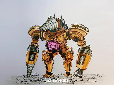霸气外露的泰坦钻头人来了,这些泰坦一个比一个复杂,我真是太难了!!!#每日一画 #泰坦电视人#马桶人#绘画过程分享 #这画是用了亿点点魔法吧