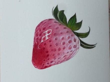 彩铅透明草莓画法 #彩铅 #彩铅手绘 #彩铅画 #彩铅教程 #彩铅绘画