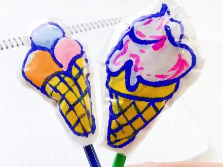 自制软绵绵甜品笔帽❤️用纸巾做可爱好玩,弹弹解压的文具。