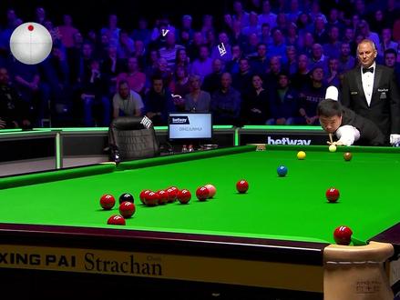 丁俊晖这杆也太秀了,远台扎杆弧线优美成功解进,颜丙涛:太强了 #斯诺克 #台球 #丁俊晖 #颜丙涛 #上热门