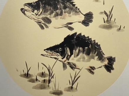画画其实很简单~#零基础学画画 #一起学画画 #国画 #国画鲈鱼