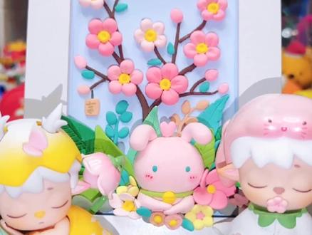 抓住春天的尾巴,来捏一幅关于春天的粘土画,#超轻粘土 #春天粘土画 #手工 #MIMI新国风 #MIHU研究所