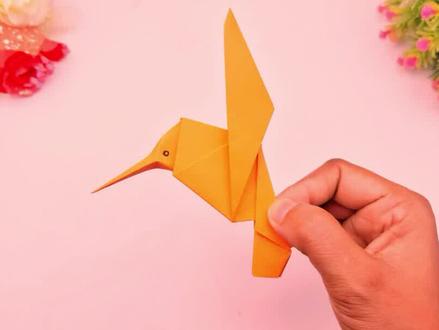 啄木鸟折纸简单折法,看一遍就能学会! #折纸 #折纸教程 #幼儿手工 #创意手工折纸 #儿童手工#手工折纸教程