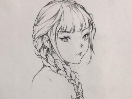 麻花辫的四种画法,拆解的明明白白,还画不好算我输#画画教程 #麻花辫教程 #画画