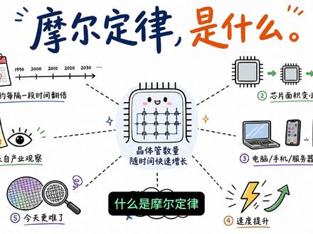 零基础入门AI编程100讲107期: 什么是摩尔定律? 本文从摩尔定律的基本含义讲起,先解释晶体管为什么是芯片计算的基础,再梳理它如何推动性能提升、成本下降和电子产品普及,最后讨论物理极限、制造成本、先进封装和专用计算带来的新变化。
看完本文可以更清楚地理解,为什么现代计算能快速爆发,也为什么今天的芯片进步变得更难、更贵。#零基础入门 #AI编程大白 #vibecoding #韬定律 #摩尔定律