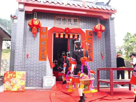 2023年1月4日农历2022年十二月十三,惠东县碧山大湖洋蓝氏宗祠重光新辉庆典日。