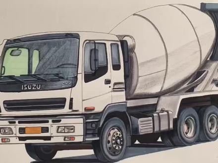 手绘五十铃混凝土搅拌车,经典 #水泥罐车 #搅拌车 #致敬奋斗者 #画画 #五十铃搅拌车 #经典卡车