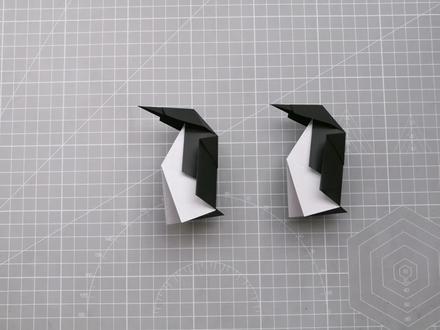 企鹅的折法教程来咯,用一张纸折叠而成,折法很简单哦