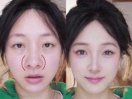 鼻头肉鼻翼宽蒜头鼻!3步缩小鼻子超详细鼻影教程!#美妆 #化妆分享 #变美小技巧