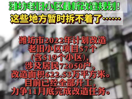 潍坊市老旧小区改造规划汇总#潍坊 #旧房改造