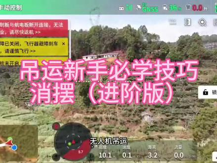 无人机吊运教学,消摆(进阶版)#无人机吊运