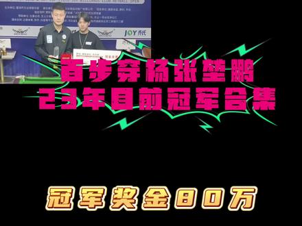 百步穿杨张堃鹏,2023年目前冠军合集,冠军奖金80万#台球#台球技巧#台球教学#台球🎱#一杆清台#黑八奇迹