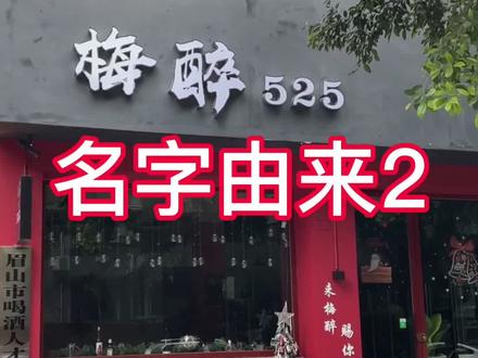 小酒馆怎么起名?梅醉名字有何意义?凉山525又是什么?#眉山酒吧 #开店创业 #小酒馆