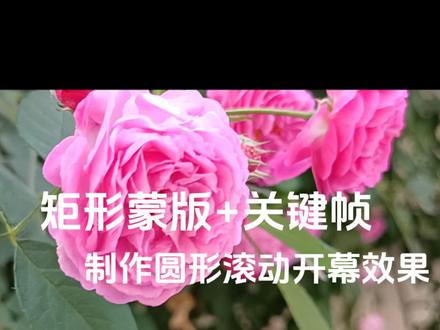 剪映矩形蒙版加关键帧制作圆形滚动变矩形开幕效果 #视频剪辑教程