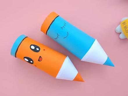 教大家做铅笔形状的文具盒,做法简单又实用,创意手工DIY