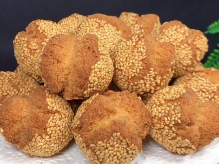 过年必备小零食开口笑做法,掌握几个关键要点,不酥不脆来找我 #美食vlog #在家做美食 #家庭烘焙