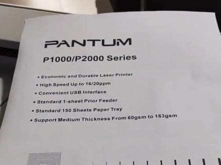 奔图打印机打自检页!