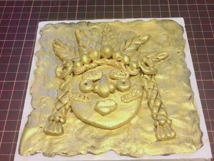 超轻粘土版仿铜浮雕《印第安人》😝😝😝