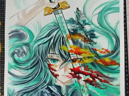 挑战粉丝发啥我画啥之《时透无一郎》! #手绘#粉丝发啥我画啥#水彩#青年创作者成长计划