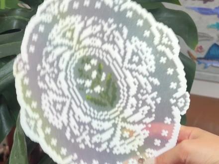 拼好的大图不要扔,做成拼豆扇子很舒适噢 实用谷深得我心啊#拼豆 #拼豆教程 #diy #手工