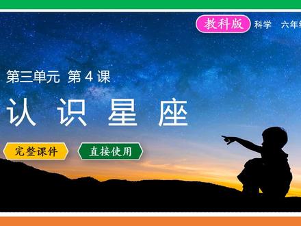 教科版科学六年级下册认识星座PPT课件#认识星座 #日食 #八颗行星 #太阳系 #课件#ppt课件 #教科版科学 #科学课件 #科学PPT #科学教学 #科学课件ppt #科学老师 #科学教案 #科学备课 #科学公开课#科学备课#教科版小学科学