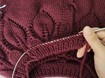 树叶花开衫毛衣编织教程#手工毛线编织 #爱生活爱编织 #秋冬新款 #保暖舒适 #纯手工打造