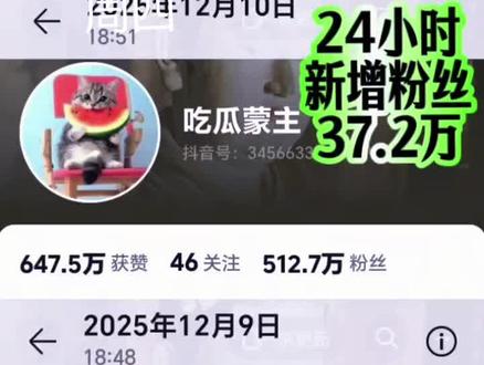 每天记录吃瓜蒙主的粉丝增量