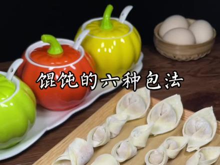 馄饨的六种包法,你喜欢哪一种呢#抖音美食创作人 #美食趣胃计划 #馄饨#馄饨包法#美食教程