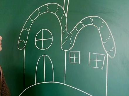 早呀❤️简单画乡村小屋#简笔画