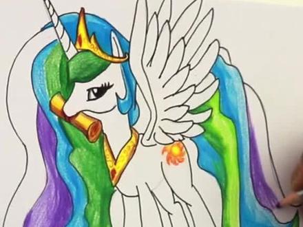 用彩铅画一个漂亮的宇宙公主!喜欢吗?#小马宝莉