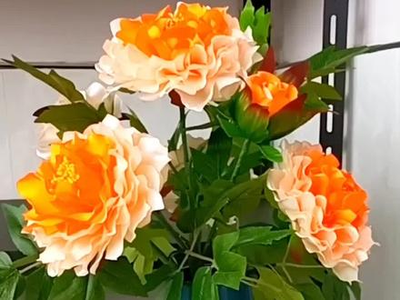 丝带牡丹花教程来了,比较详细,请耐心看完,如果还不会来找我#手工diy