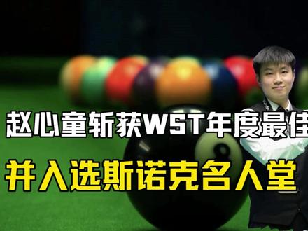 赵心童斩获WST年度最佳球员,并入选斯诺克名人堂 #斯诺克 #赵心童 #吴宜泽 #丁俊晖 #热点