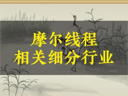 摩尔线程相关细分行业 #金融 #财经 #股民