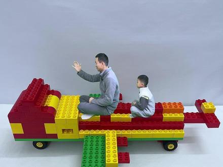 小小人的超大客机,还可以坐上真人哦 #积木搭建 #乐高积木 #益智玩具 #积木玩具 #亲子互动