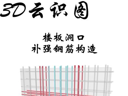 楼板洞口补强钢筋构造#建筑识图 #三维识图 #工程人 #设计院