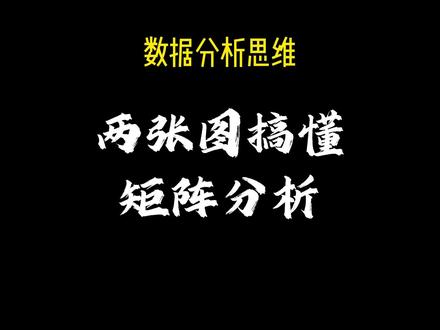 两张图搞懂矩阵分析 #职场加分技能 #数据分析思维 #矩阵分析 #数据分析教程