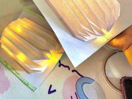 #自制纸书灯 当小夜灯也很好看 #手工教程 @DOU+小助手 @抖音小助手