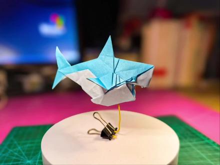 费尔南多鲨鱼丸子折纸教程,推荐二十二厘米纸折叠。#折纸 #手工 #鲨鱼 #折纸教程 #亲子手工