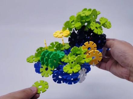 雪花片攻略 爆裂飞车 磁甲猩 附上坦克与猩猩形态#雪花片 #手工 #爆裂飞车